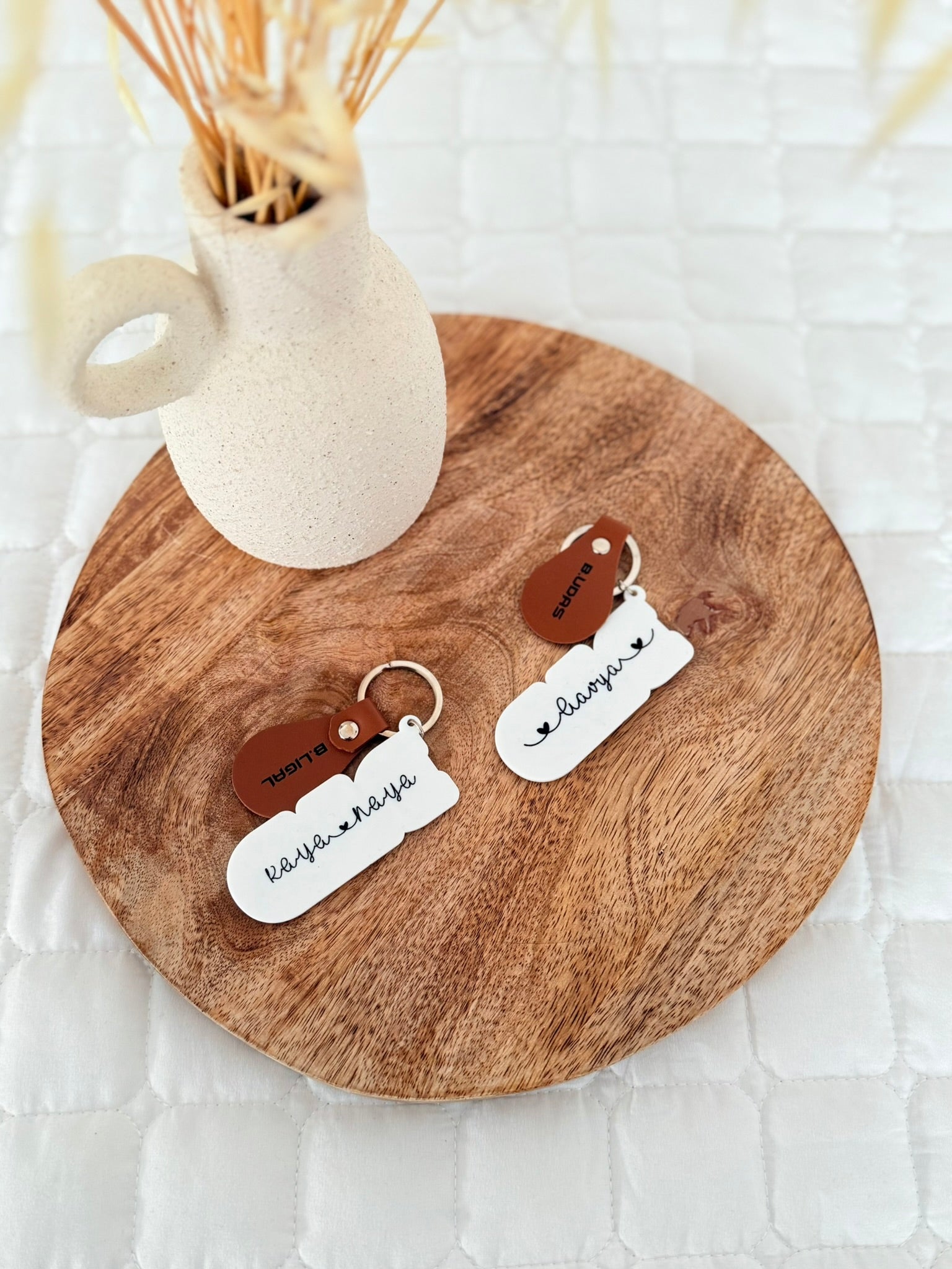 Personalized DAD keychain with etched names