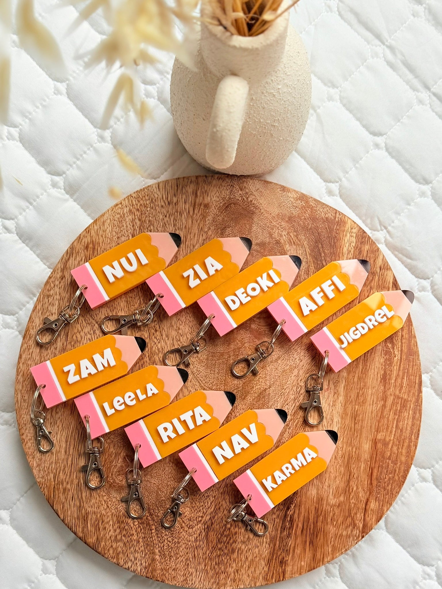 Personalized Pencil Keychain